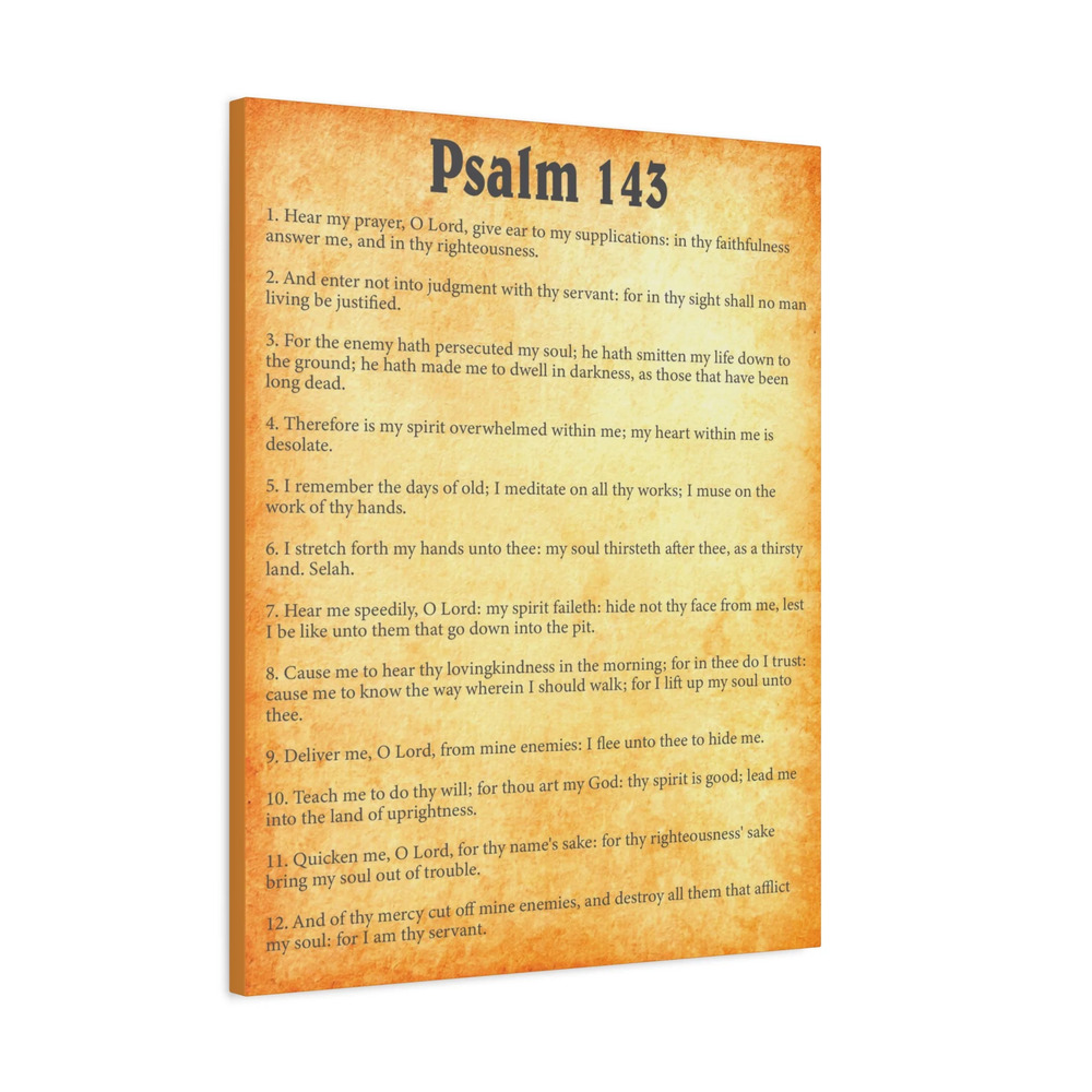 Scripture Walls Psalm 143 Gold Bible Chapter Canvas Christian Wall Art